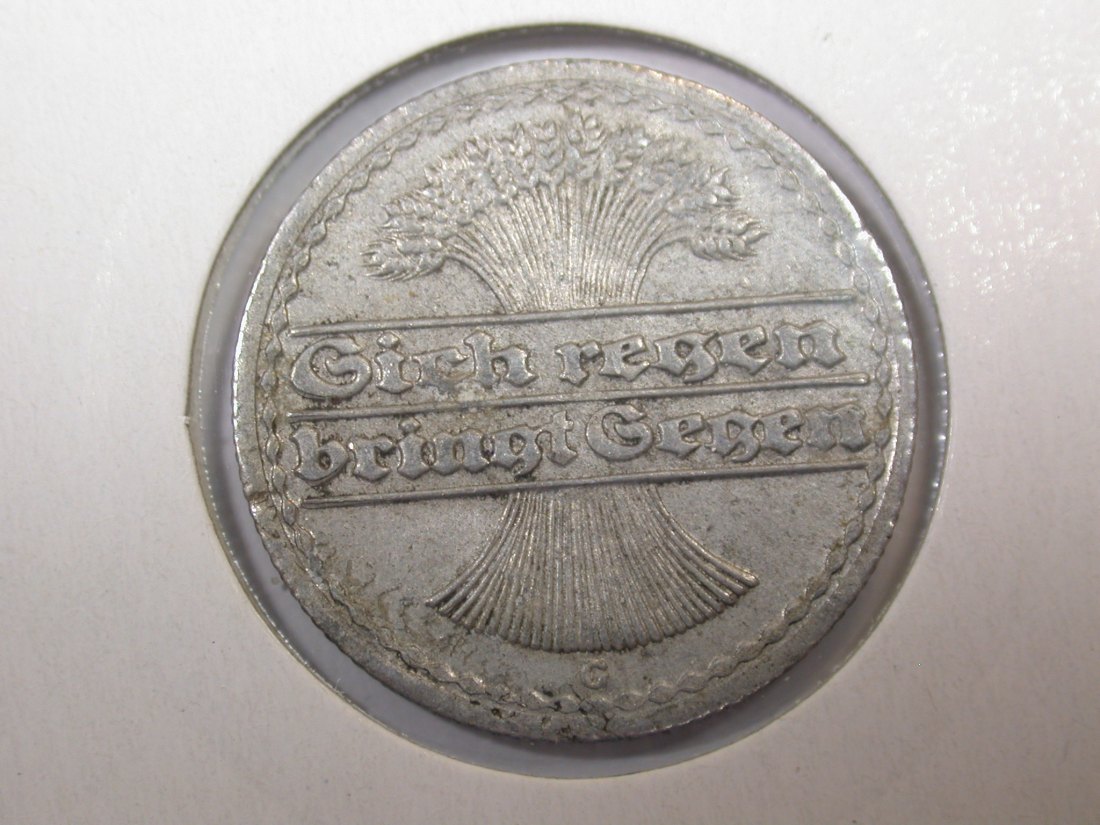  F-03  Weimar  50 Pfennig  1919 G in ss+   Originalbilder   