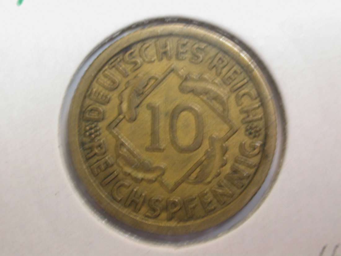  F-03  Weimar  10 Reichs Pfennig  1936 E in vz  Originalbilder   