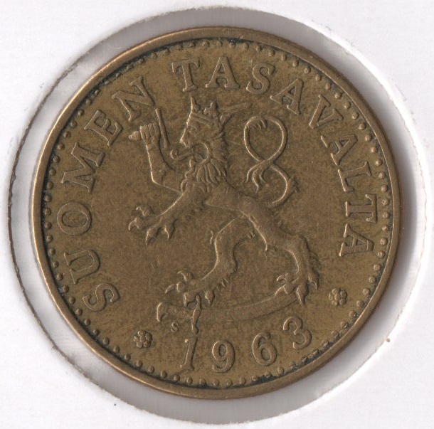 Finnland 20 Pennia 1963 S Wappenlöwe (Al-N-Bro) ss-vz   