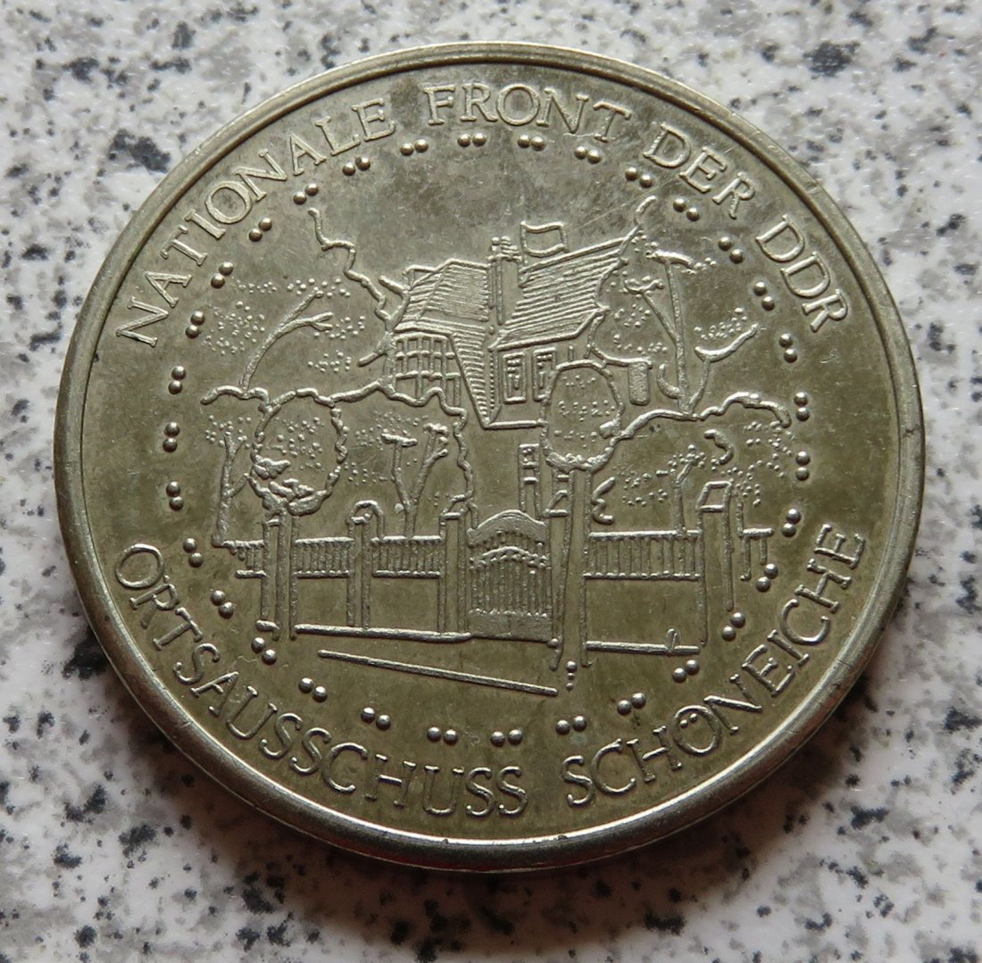  Nationale Front der DDR, Ortsausschuss Schöneiche / In Anerkennung hoher Leistungen, sehr selten   