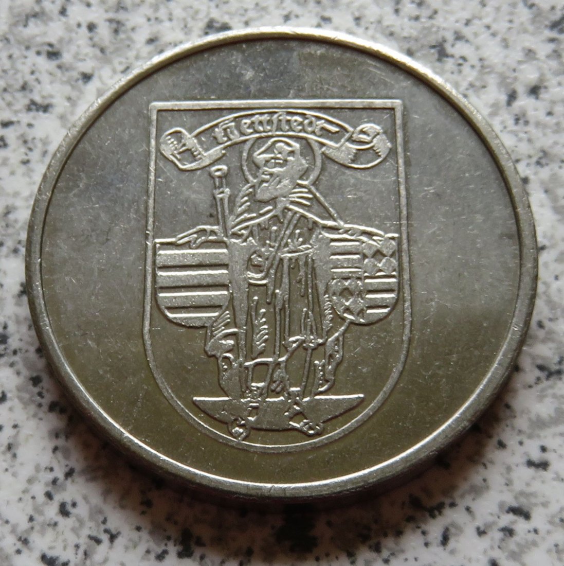  Kultur- und Informationszentrum der DDR Budapest 1988 / Wappen von Hettstedt, B320A, sehr selten   