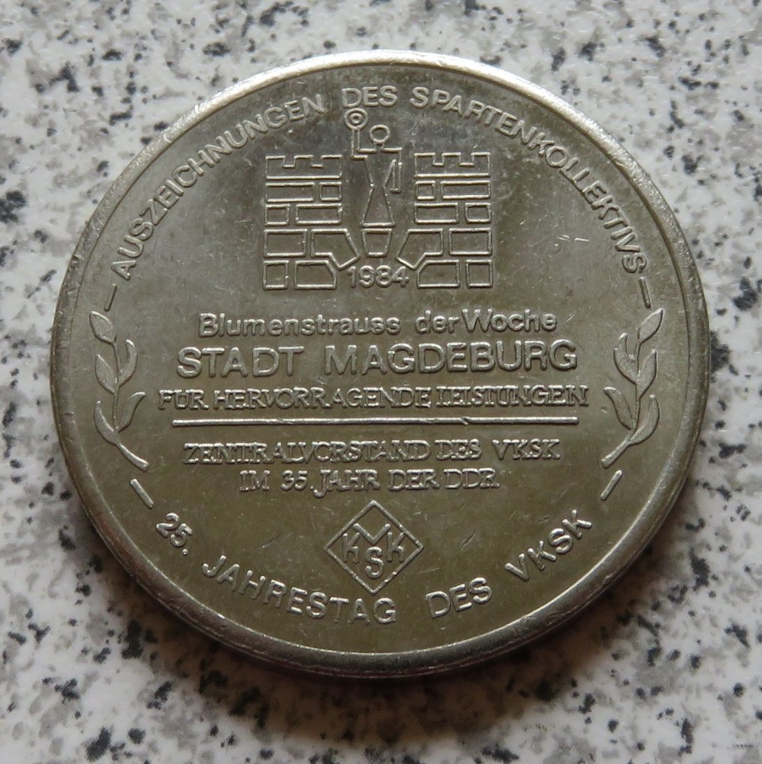  80 Jahre Sparte Meitzendorfer Damm Magdeburg 1910 - 1990 VKSK / Blumenstrauss der Woche Stadt Magdeb   