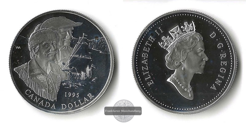  Kanada  1 Dollar   1995  Hudson Bay Co.  FM-Frankfurt  Feinsilber: 23,29g   