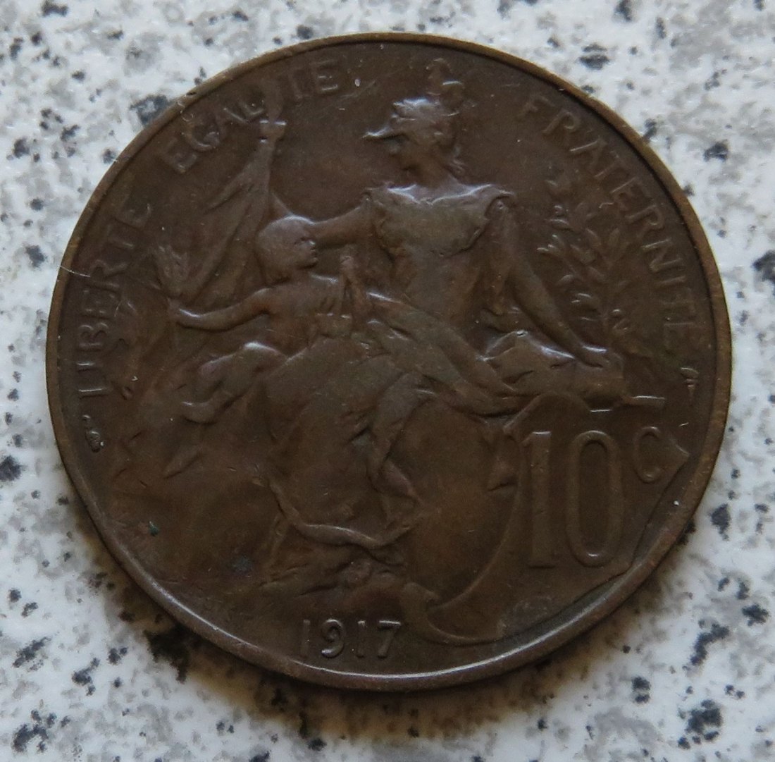  Frankreich 10 Centimes 1917 (2)   