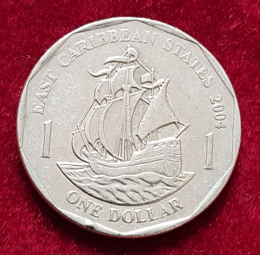  11146(13) 1 Dollar (East Caribbean States / Golden Hind) 2004 in ss .......... von Berlin_coins   