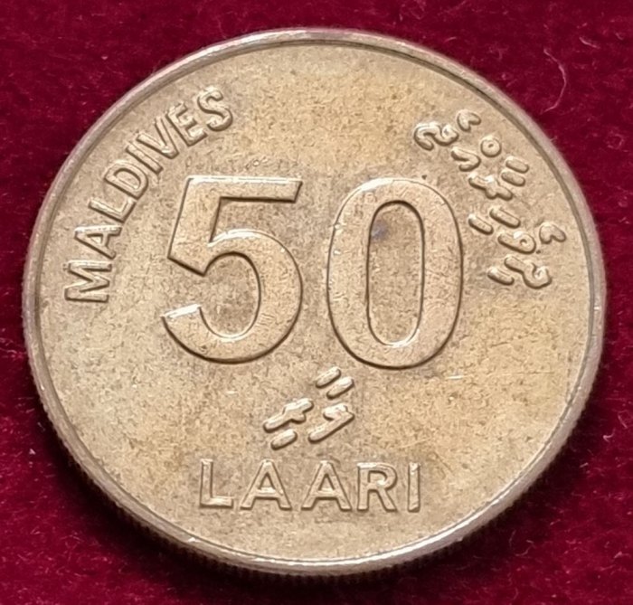 13243(16) 50 Laari (Malediven / Unechte Karettschildkröte) 2008 in vz .......... von Berlin_coins