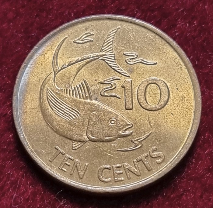 10431(10)10 Cents (Seychellen / Thunfisch) 2000/M in unc- .................. von Berlin_coins