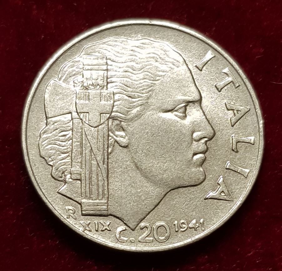 3947(12) 20 Centesimi (Italien / magnetisch) 1941/R in vz ......................... von Berlin_coins