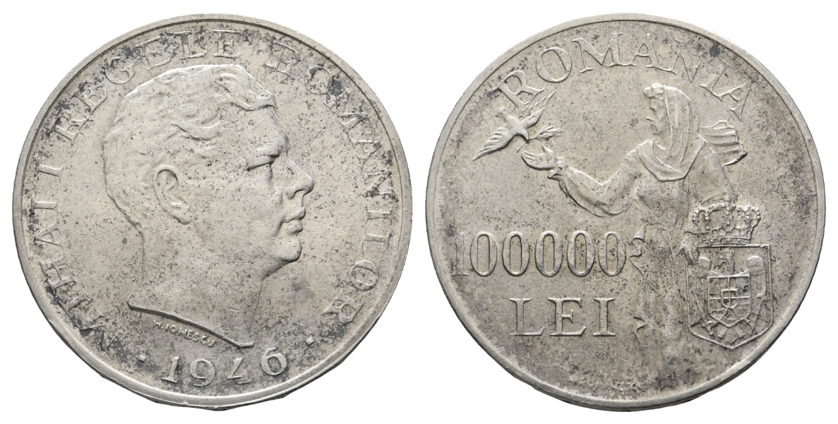  Rumänien; 100000 LEI 1946   