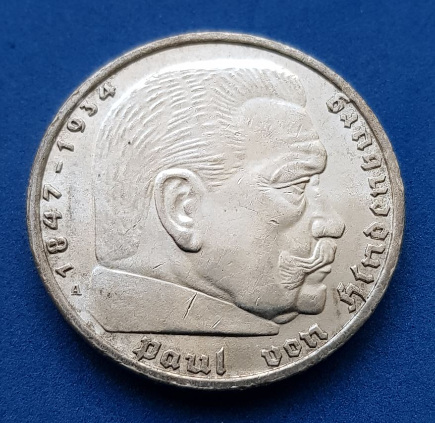  6194(1) 5 Reichsmark (3. Reich) 1939/A in vz ...................................... von Berlin_coins   