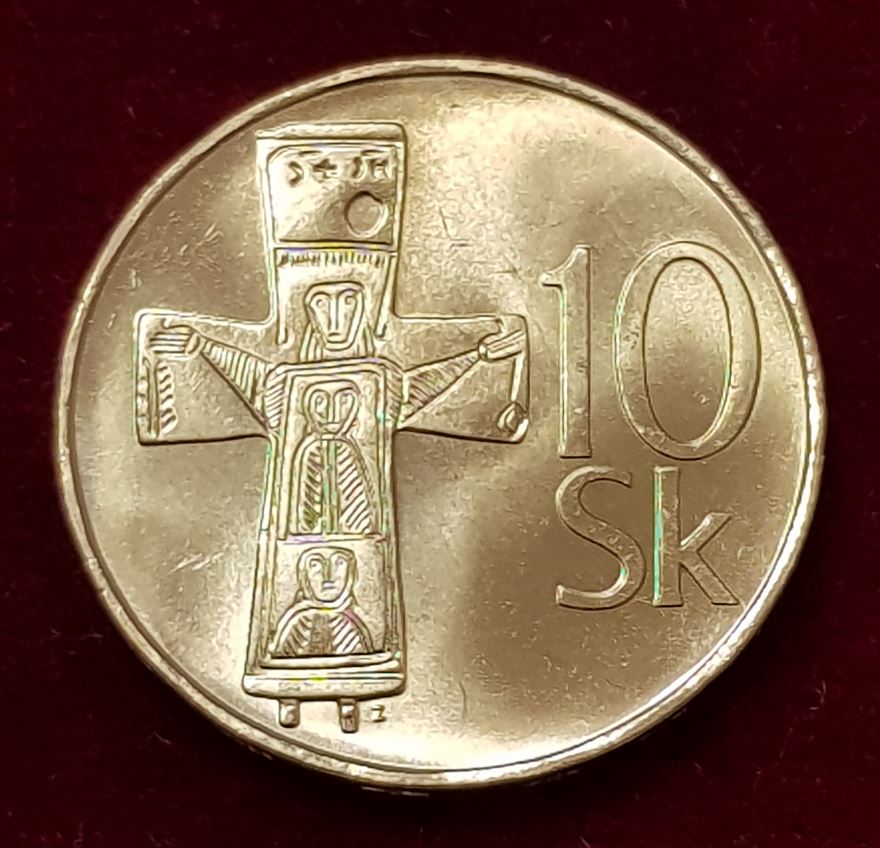14325(4) 10 Kronen (Slowakei / Bronzekreuz) 2003/Z in unc- ........................ von Berlin_coins