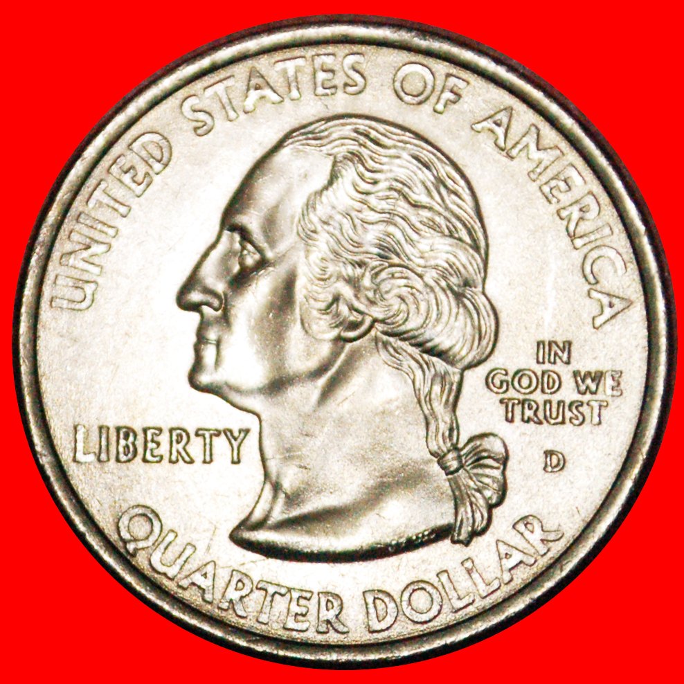  • SHIP 1790: USA ★ 1/4 DOLLAR 2001D UNC MINT LUSTER! WASHINGTON (1789-1797)! LOW START ★ NO RESERVE!   