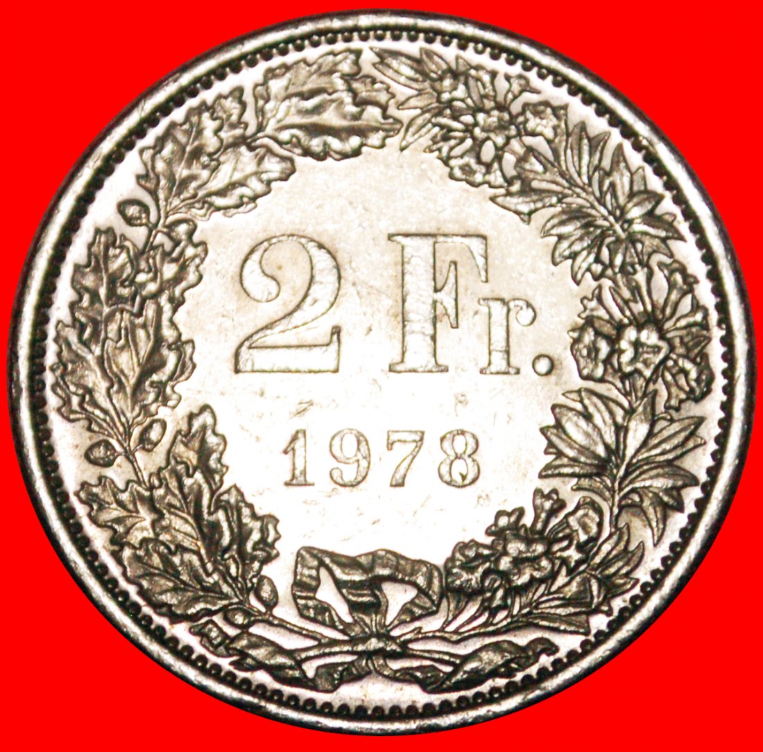 • WITHOUT STAR (1968-2021): SWITZERLAND★ 2 FRANCS 1978! LOW START! ★ NO RESERVE!