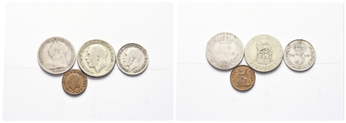  England; 4 Kleinmünzen   