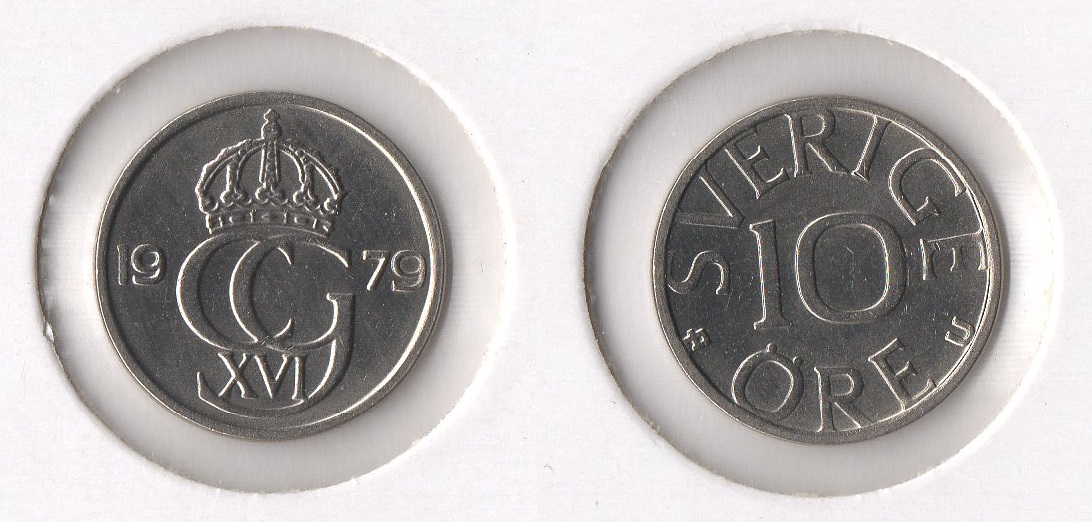  Schweden 10 Öre 1979 U (K-N) Carl XVI. Gustaf seit 1973 vz-unc.   