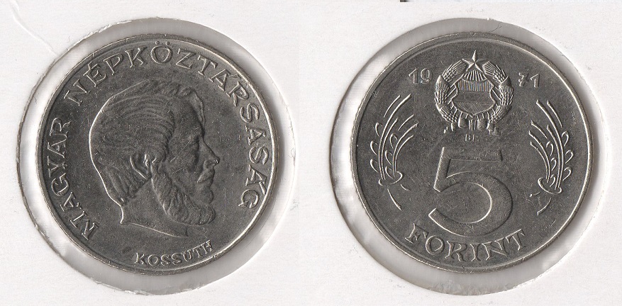  VR Ungarn (1949-1989) 5 Forint 1971 BP. (N) vz   
