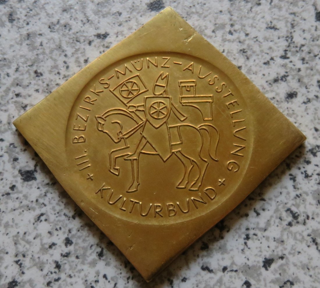  Klippe vom Kulturbund: III. BMA Erfurt / 1000 Jahre Heilbad Heiligenstadt, Auflage 15 Stück   