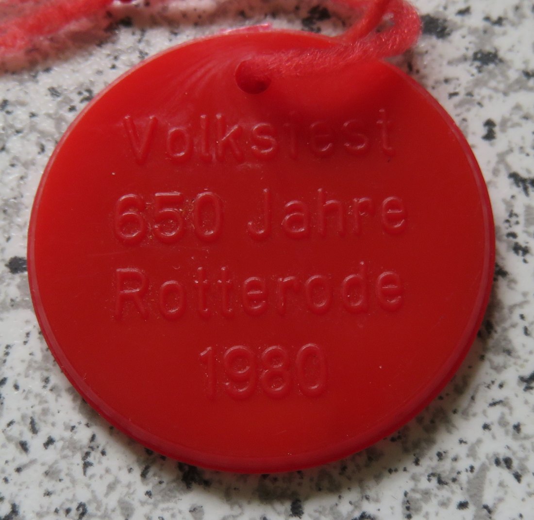  DDR-Medaille Volksfest 650 Jahre Rotterode 1980   