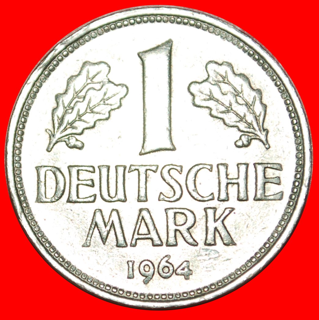  • EAGLE (1950-2001): GERMANY ★ 1 DEUTSCHE MARK 1964F! LOW START ★ NO RESERVE!   