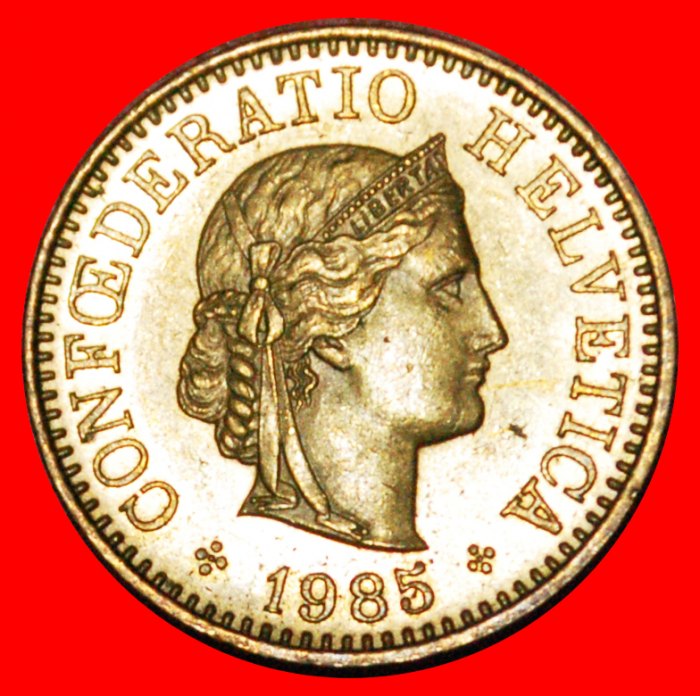 • LIBERTY (1879-2021): SWITZERLAND ★ 5 RAPPEN 1985! LOW START! ★ NO RESERVE!