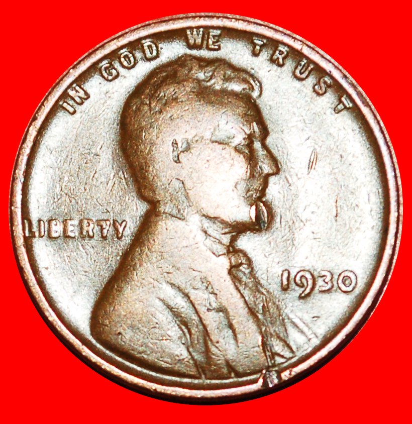  • WHEAT PENNY (1909-1958): USA ★ 1 CENT 1930! LINCOLN (1809-1865)! LOW START ★ NO RESERVE!   