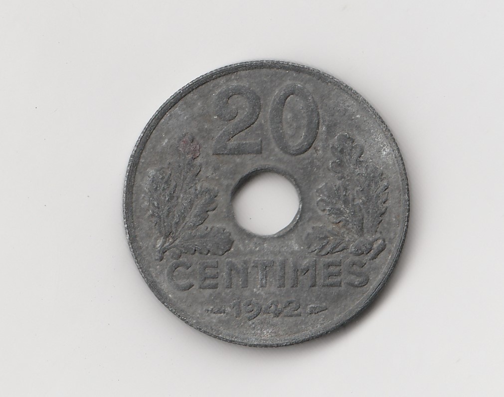  20 Centimes Frankreich 1942 Zink (M606)   