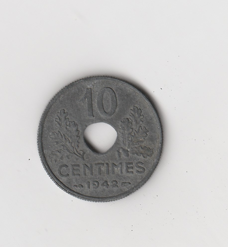  10 Centimes Frankreich 1942 Zink (M609)   