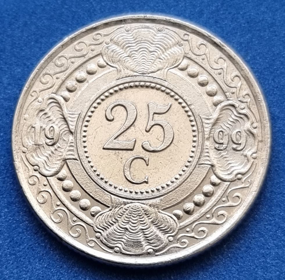  11328(5) 25 Cent (Niederländische Antillen) 1999 in vz+ ........ von Berlin_coins   
