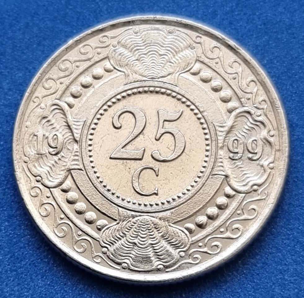 11328(5) 25 Cent (Niederländische Antillen) 1999 in vz+ ........ von Berlin_coins