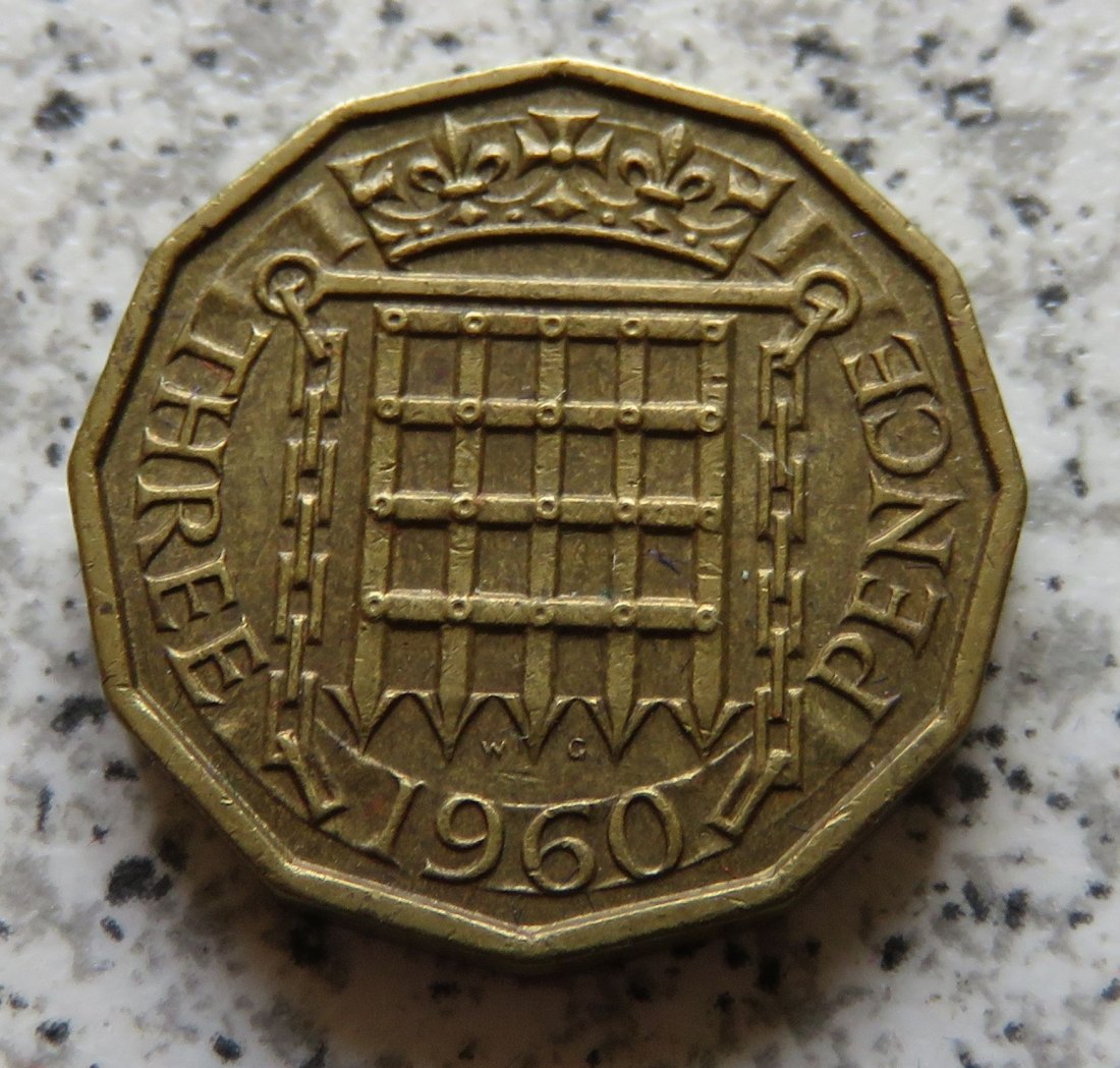  Großbritannien 3 Pence 1960   