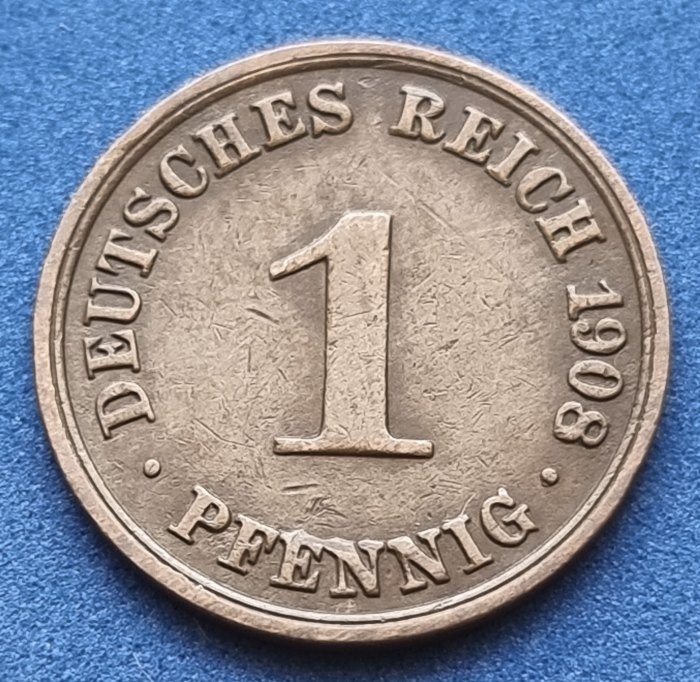 1419(7) 1 Pfennig (Kaiserreich) 1908/A in ss .............................. von Berlin_coins   