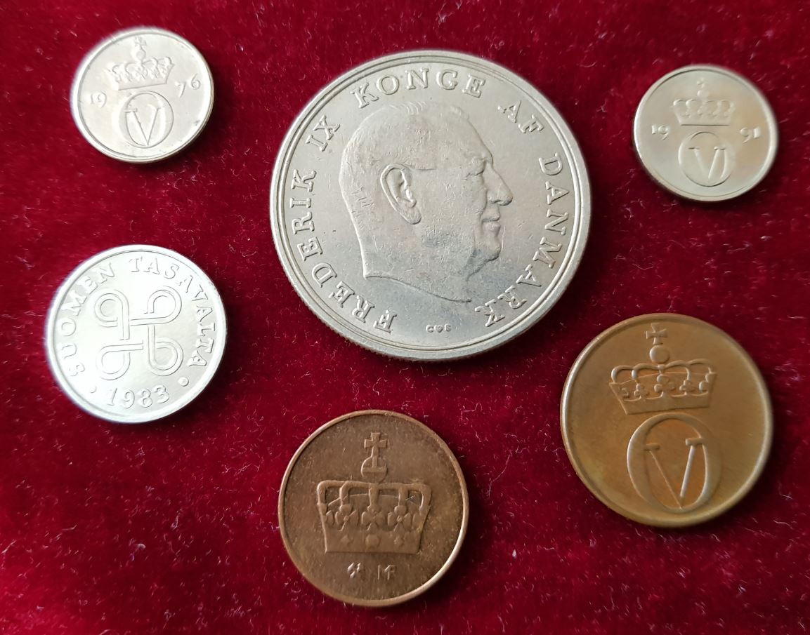  ML0090) 6 Münzen (Norwegen, Finnland, Dänemark) 1965 - 2004 in vz oder besser ..... von Berlin_coins   