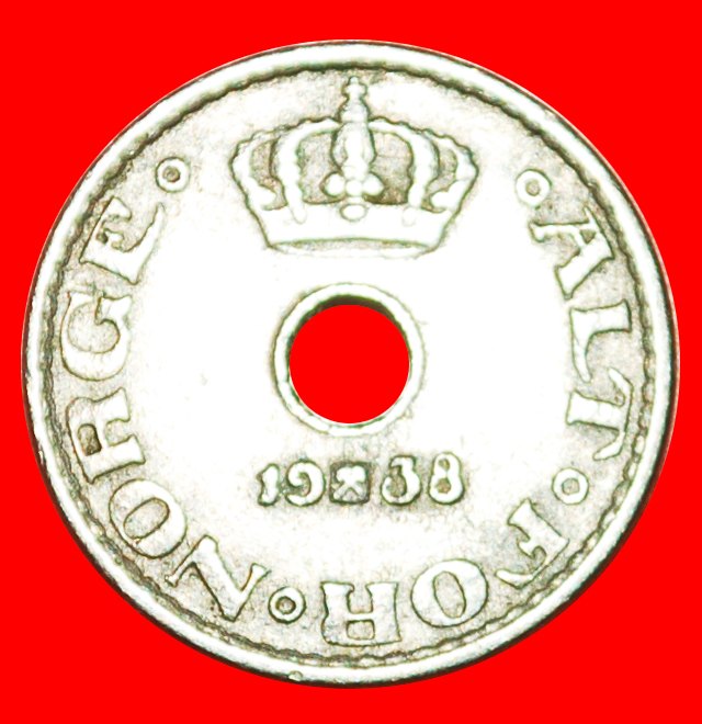 • ROSES (1924-1951): NORWAY ★ 10 ORE 1938 Haakon VII (1905-1957)! LOW START ★ NO RESERVE!