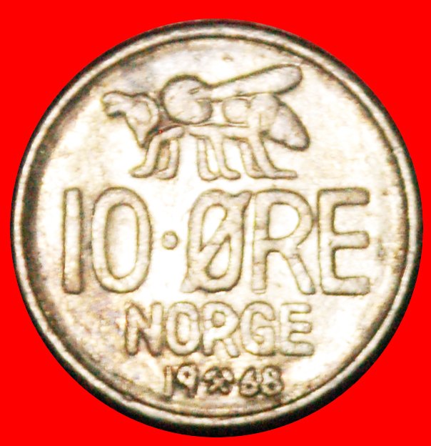  • HONIGBIENE (1959-1973): NORWEGEN ★ 10 OERE 1968! OHNE VORBEHALT!   