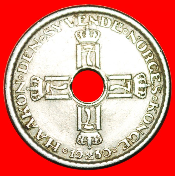  • ORDER OF ST. OLAF (1925-1951): NORWAY★1 CROWN 1950 Haakon VII (1905-1957)! LOW START ★ NO RESERVE!   