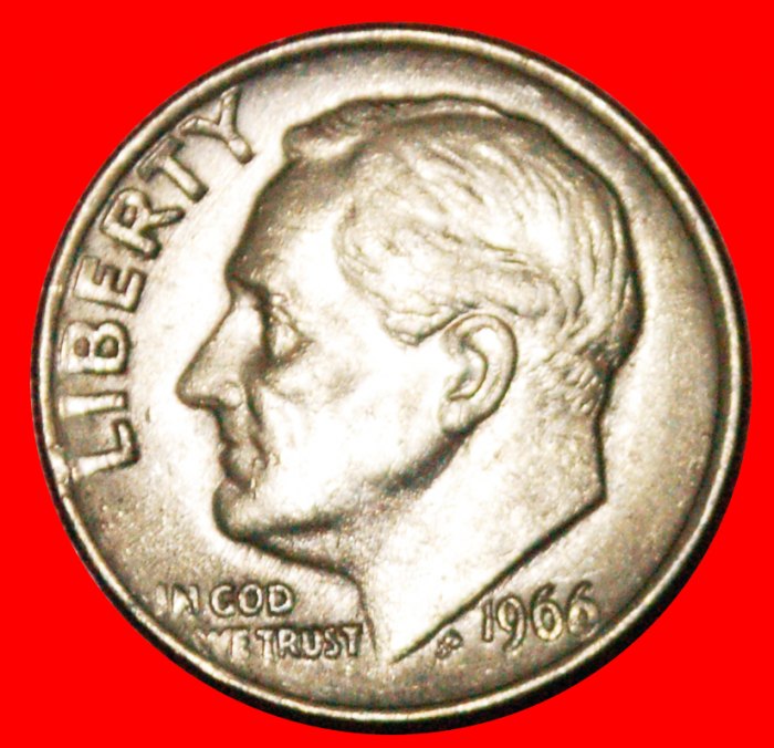  • NEU TYP (1965-2021): USA ★ 10 CENT 1966 ROOSEVELT (1858-1945)! OHNE VORBEHALT!   