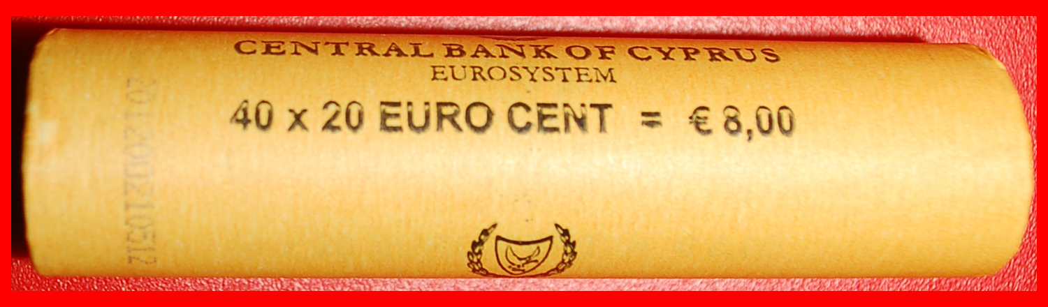  • GREECE: CYPRUS ★ 20 CENT 2012 UNC ROLL UNCOMMON! LOW START★ NO RESERVE!   