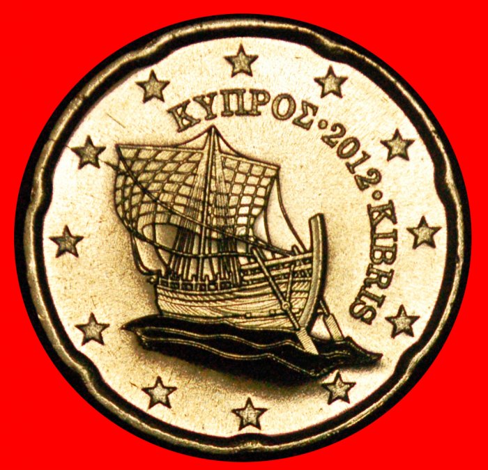  • GREECE: CYPRUS ★ 20 CENT 2012 UNC UNCOMMON! LOW START★ NO RESERVE!   