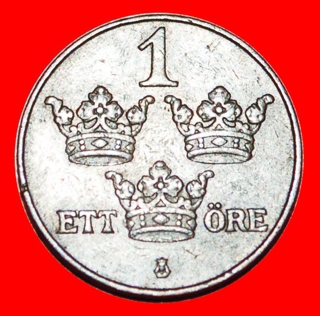  • 3 CROWNS (1909-1950): SWEDEN ★ 1 ORE 1923! Gustav V (1907-1950) LOW START★ NO RESERVE!!!   