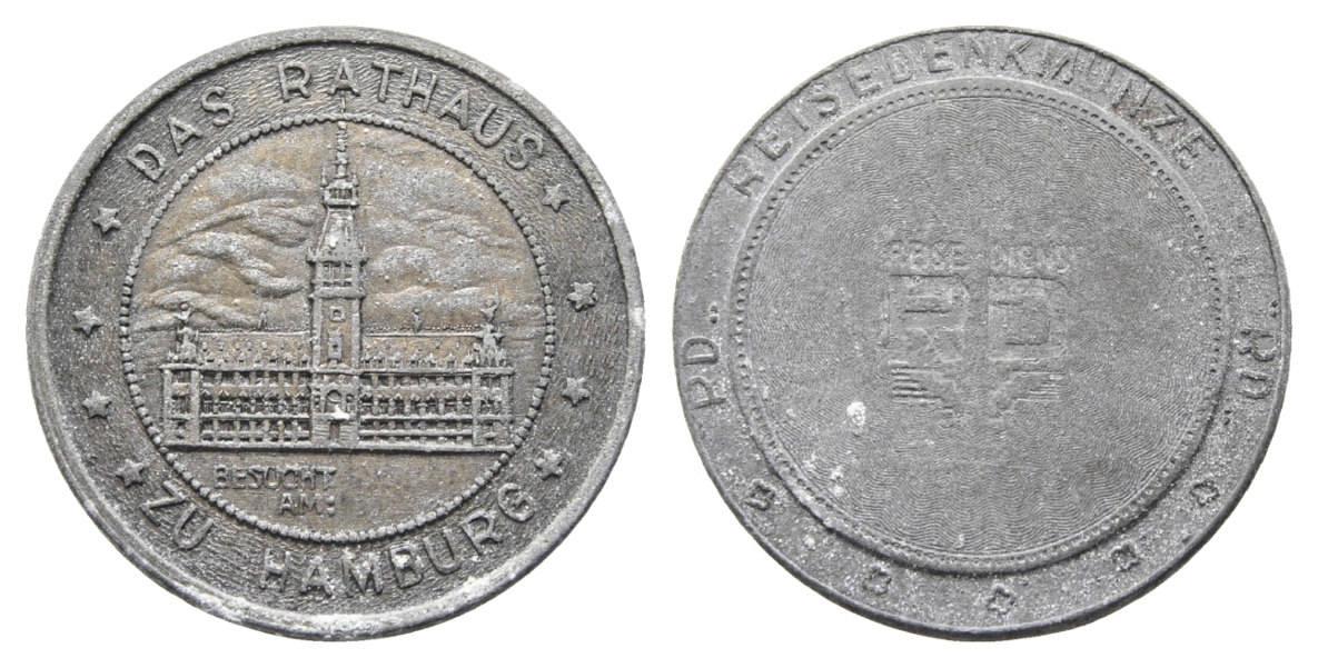  Hamburg; Medaille o.J., Zink, 16,66 g, Ø 38,1 mm   