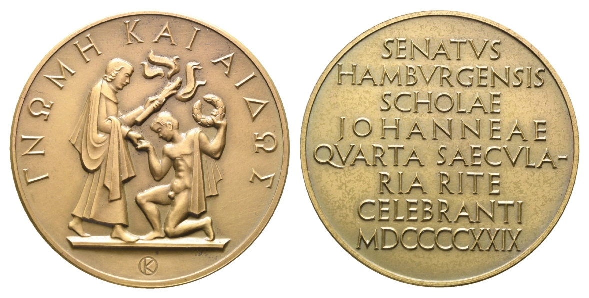  Hamburg; Medaille 1929, Bronze  43,33 g, Ø 45,30 mm   