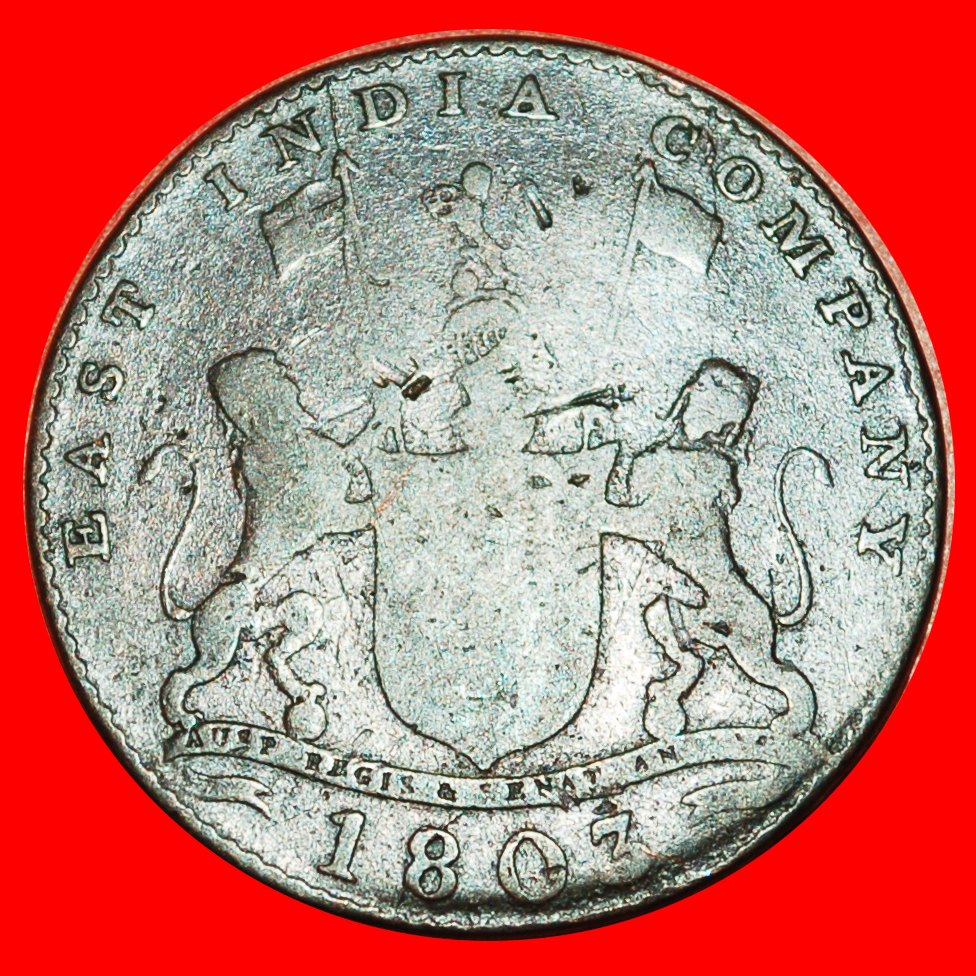  Ⰶ GREAT BRITAIN (1803-1808): INDIA ★10 CASH 1803 MADRAS PRESIDENCY UNCOMMON★ LOW START ★ NO RESERVE!   
