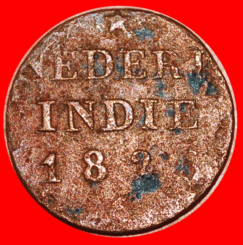  • LÖWE (1822-1836): NIEDERLÄNDISCH-INDIEN ★ 1/4 STUIVER 1826!★OHNE VORBEHALT!   