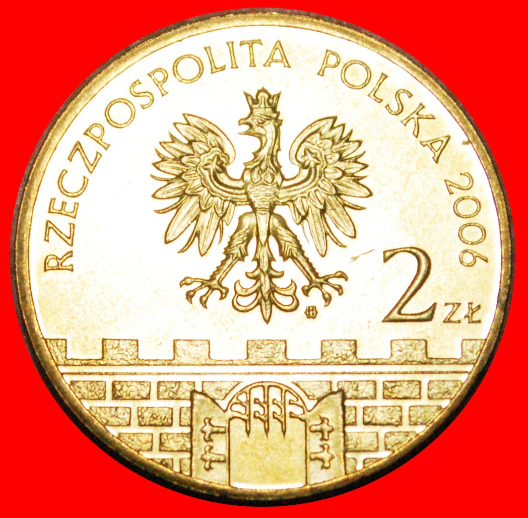  • TOWN HALL: POLAND ★ 2 ZLOTY 2006 NORDIC GOLD UNC MINT LUSTER! LOW START ★ NO RESERVE!   