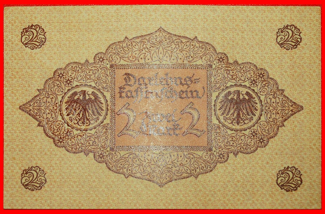  • DARLEHNSKASSENSCHEIN: GERMANY ★ 2 MARK 1920 CRISP! LOW START ★ NO RESERVE!   