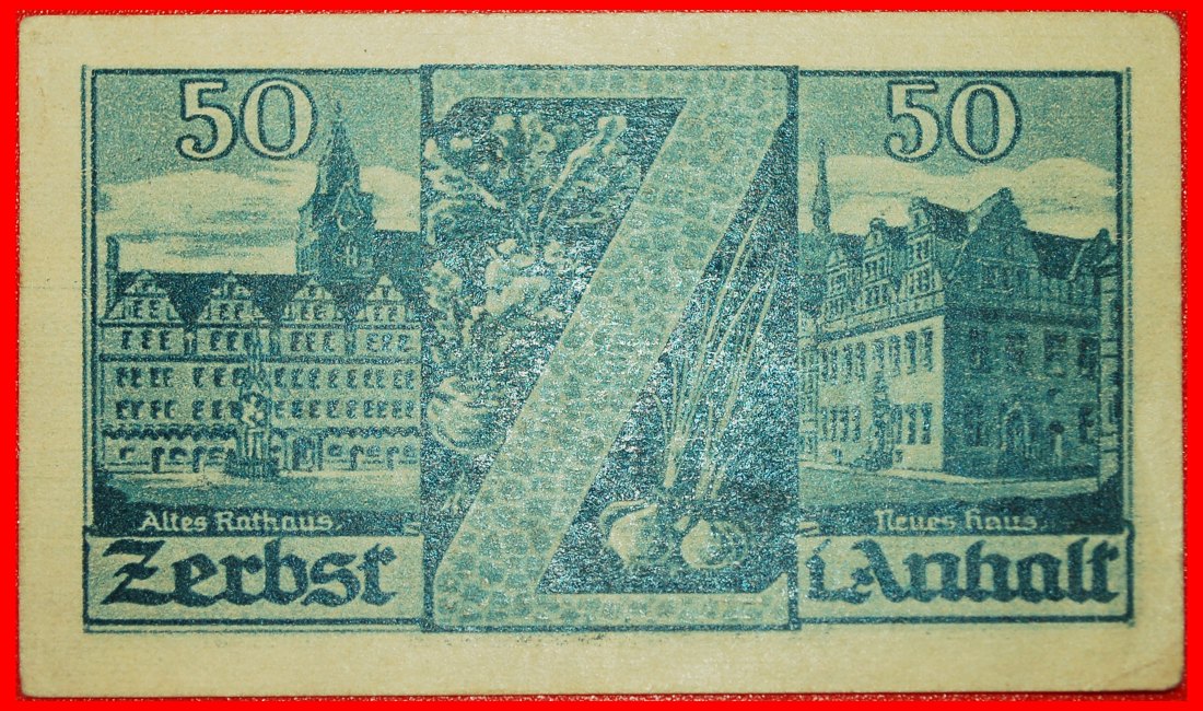  • ZERBST: DEUTSCHLAND ★ 50 PFENNIG 1921 KNACKIG! OHNE VORBEHALT!   