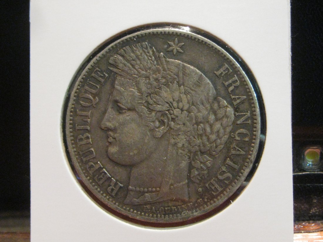 FRANCE 5 FRANCS 1850A.GRADE-PLEASE SEE PHOTOS.