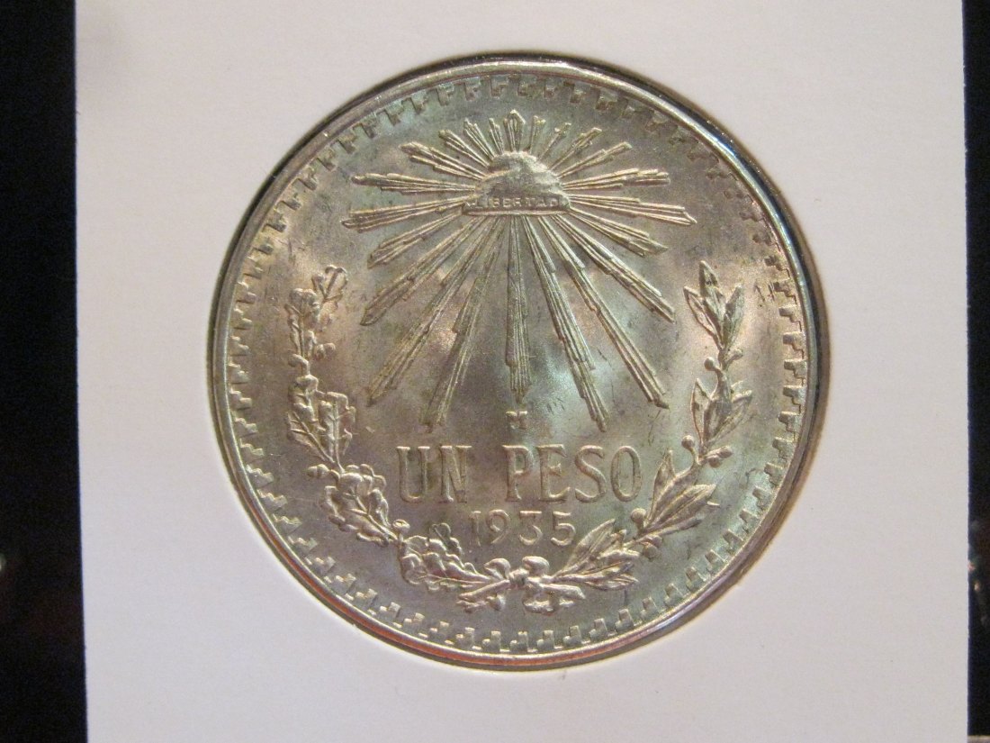 MEXICO 1 PESO 1935.GRADE-PLEASE SEE PHOTOS.