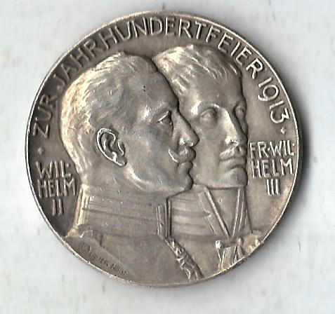  Medaillen Zur Jahrhundertfeier 1913 Silber st- Goldankauf Koblenz Frank Maurer F920   