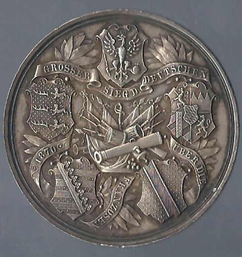  Medaillen Preußen 1870 selten in Silber 21,4 Gramm Goldankauf Koblenz Frank Maurer F921   